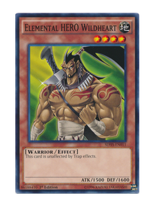 Elemental HERO Wildheart Near Mint Condition YUGIOH Card Mint