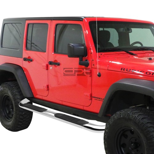Fit 07-16 Jeep Wrangler Jk//Jku 4Dr Chrome 3/" Side Step Nerf Bar Running Board