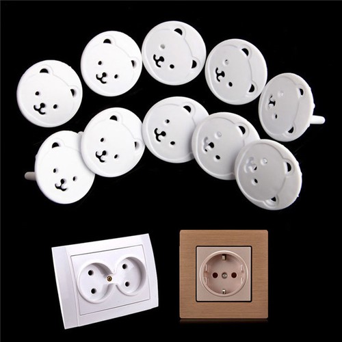 x10 Safety Child Baby Proof Electric Outlet Socket Plastic Cover for EU Plug