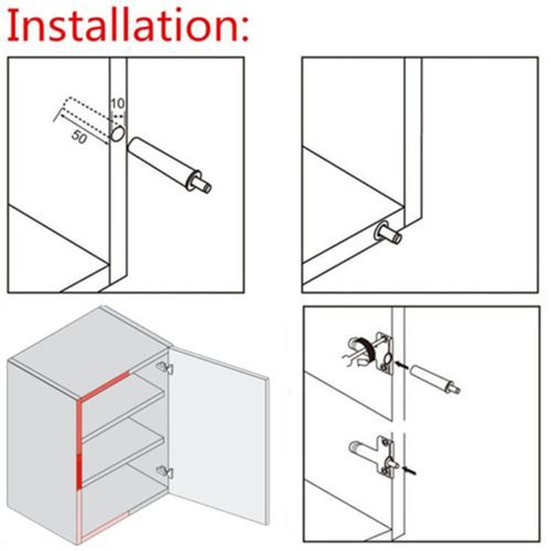 10x Door Cabinet Cupboard Quiet Damper Buffer Soft Closer Cushion Close K/_CH
