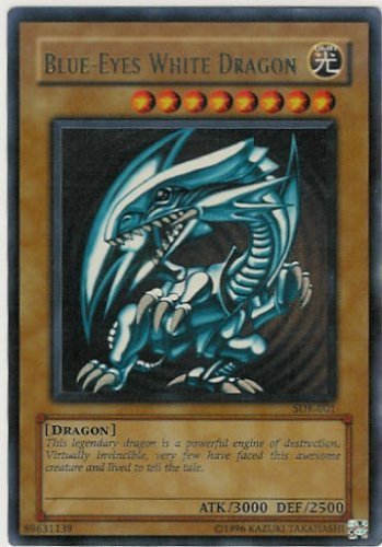 Ultra Rare LP Blue-Eyes White Dragon Yugioh Unlimited Edition Lig SDK-001