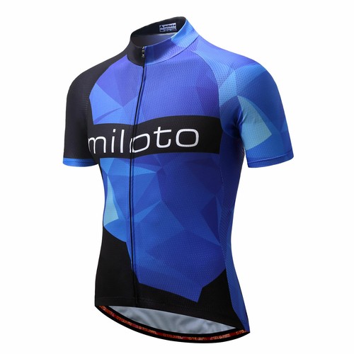 Trägerhose Set Miloto Herren Radsport Bekleidung Blau Fahrradtrikot und Shorts