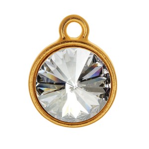 TierraCast-Charm-Rivoli-Frame-with-Crystal-17-5x14mm-1-Pc-Gold-Crystal