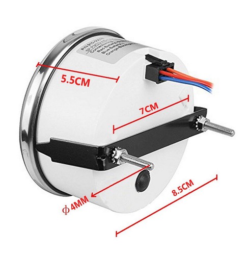 Tachometer RPM Gauge With Hour Meter For Car Truck Boat Yacht 0-8000RPM 85mm