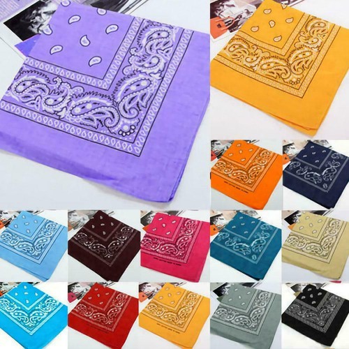 Cotton Bandana Hair Wrap Headband Double Sided Head Colors 22 Wrap Scarf