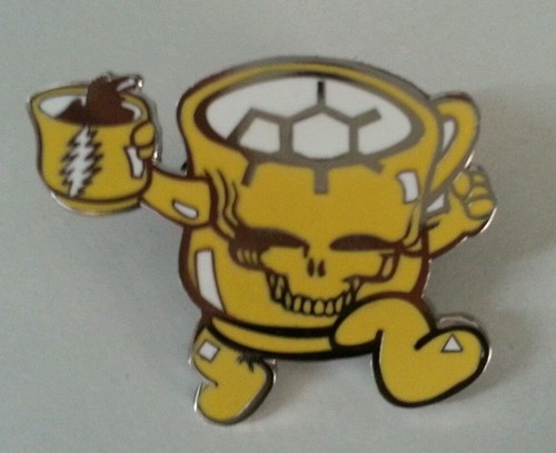 Electric Coffee Caffeine Molecule Wharf Rats Hat Pin Grateful Dead Lot kool aid