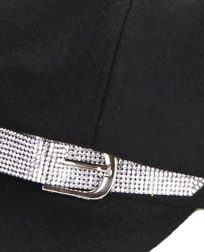 09m Caripe Damen Ballonmütze Winter Schirmmütze warm Cap Mütze Strass Glitzer