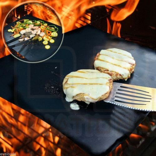 5x BBQ Grill Mat Sheet Resistant Reusable Non-Stick Barbecue Baking Roast UK