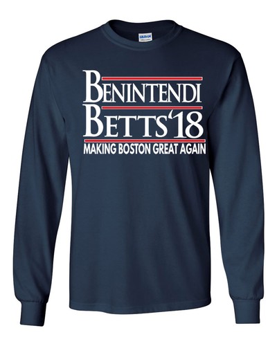Mookie Betts Andrew Benintendi Boston Red Sox /"18/" T-Shirt