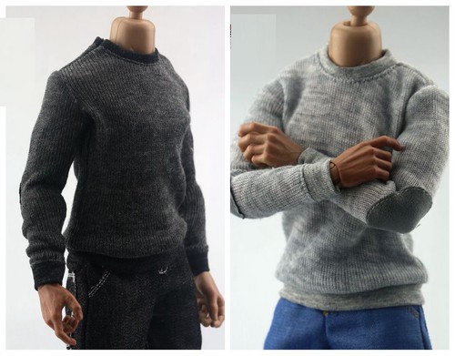1//6 Sweater Model Long sleeve T-shirt Clothes Set F 12/"Male Figure Body