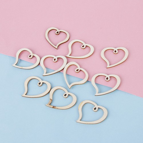 Embellishment Hanging Ornaments Love Heart Wood DIY Crafts Wooden Slice
