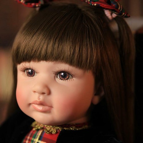 Realistic Reborn Baby Dolls 24/" Long Hair Princess Toddler Girls Child Soft Doll