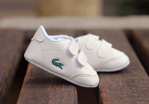 Soft Sole Newborn Baby Boy Girl Pre-Walker White Pram Shoes Trainers 0-18 Months