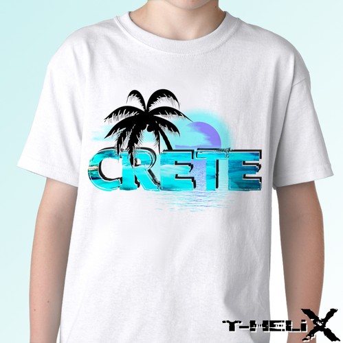 mens womens kids baby sizes white t shirt holiday top Greece design Crete
