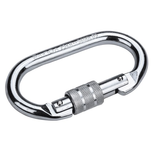 25KN O-Shaped Screw Locking Carabiner Clip Hook for Mountaineering Rock Climbing