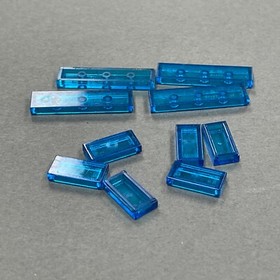 Lego 35371 30070 Transparent Dark Blue Replacement Add-on Pieces Parts Lot 10