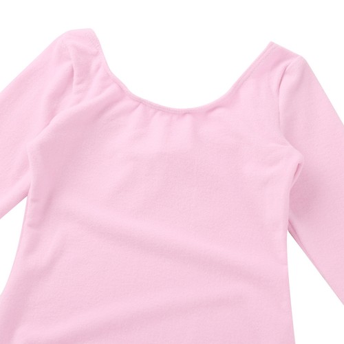Kids Girls Gymnastic Leotard Long Sleeve Ballet Dance Bodysuit Dancewear Costume