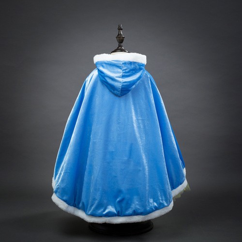 New Winter Princess Cloak Cape Girls Cosplay Costume Party Ball Halloween