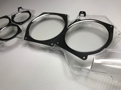 MAZDA RX7 FD OEM GENUINE INSTRUMENT CLUSTER CHROME GAUGE RING LENS COVER 99 SPEC