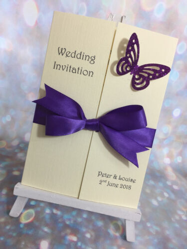 Evening Invitations Invites FREE Envelopes 25 Personalised Gatefold Wedding