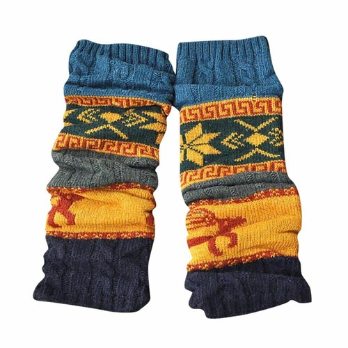 1 Pcs Knitted Women Leg Warmers Long Acrylic Boot Cuffs Crochet Socks For Winter