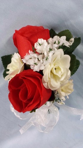 1 new red corsages custom wedding party groom prom homecoming Christmas