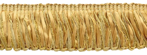 ORO Pietra Arenaria Beige 2/" Nastro Di Raso Loop Frangia DA GIARDINO oro vecchio