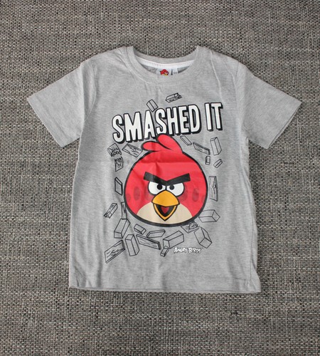 Giovani T-SHIRT MAGLIETTA ANGRY BIRDS MIS 98-128 Turchese selezione Bianco Nuovo