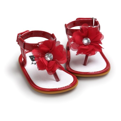 Summer Baby Shoes Beach Sandals Kids Girls Princess Toddler Flower Crystal Shoes