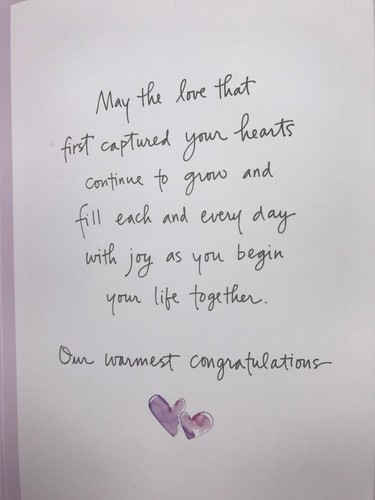 AMERICAN Greeting Card Our Wedding Wishes Wedding Day by Kathy Davis Hearts