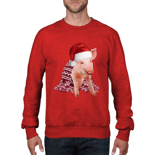 Pigs in Blanket Santa Claus Hat Funny Christmas Jumper Pig Sprout Gift Top CH47