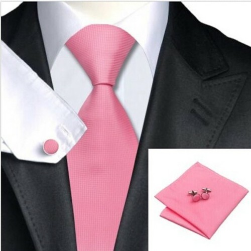 Luxury Woven Silk Necktie Mens Tie Cufflinks And Handkerchief Gifts* 3 pcs Set