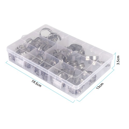 Box 38mm Klemmen Klemmschellen Schellen 60tlg Schlauchschellen Edelstahl 8mm