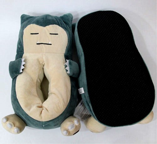 Pokemon Snorlax Pikachu Stuffed Plüsch Warme Schuhe Heim Hausschuhe Fett