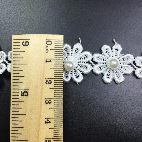 DIY 5 Yards Flowers lace Beading Wedding crafts Sewing decoration Accessories