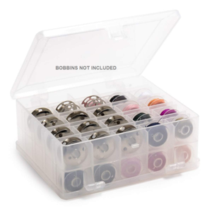 TOP QUALITY DELUXE ANTI CRACK DOUBLE SIDE PLASTIC BOBBIN BOX 50 Storage Clip lid
