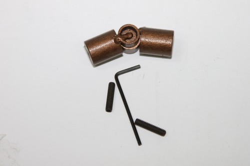 Hinged-Corner Oil Rubbed Bronze Walnut Made In USA Antique Drapery Rod Co