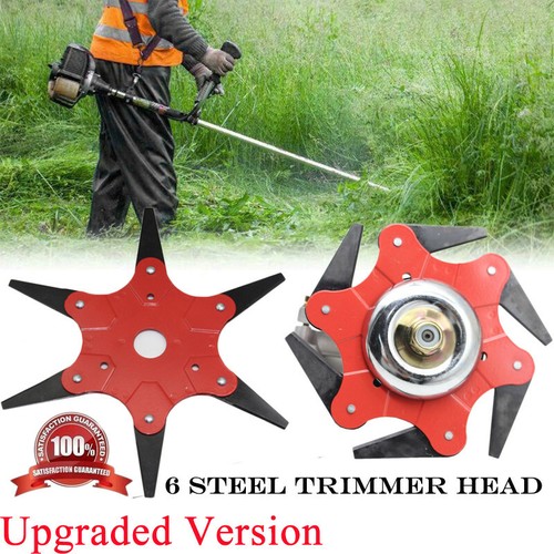 outdoor trimmer head 6 steel blades razors 65mn lawn mower grass weed eater brush cutter tool