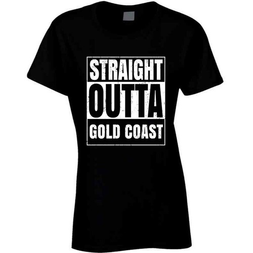 Straight Outta Gold Coast Australia Compton Parody Grunge City T Shirt