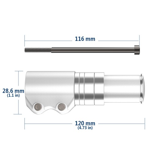 MTB Fahrrad Lenker Erhöhung 116mm Bike Lenkergabel Vorbau Verlängerung Aluminium