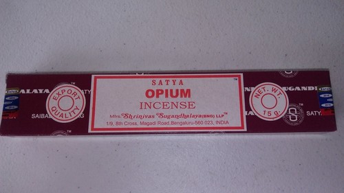 6 or 12 Box 15gms Genuine Satya Opium Incense Sticks Pack of 3