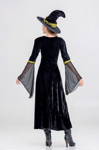NEW Halloween Witch Costume Cosplay Adult Women Party Clothes Fancy Dress+Hat