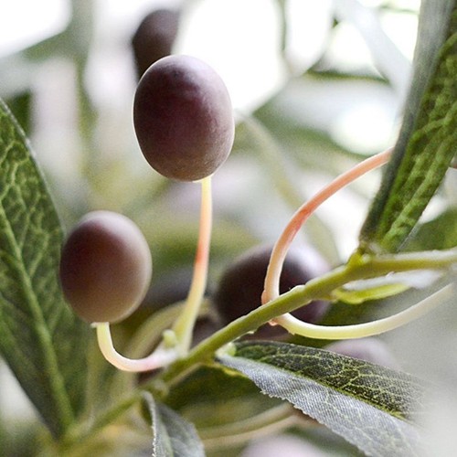 5X Artificial Olive Leaf Green Plants Fruits Branches Fake Leaves Home Dec C4H1