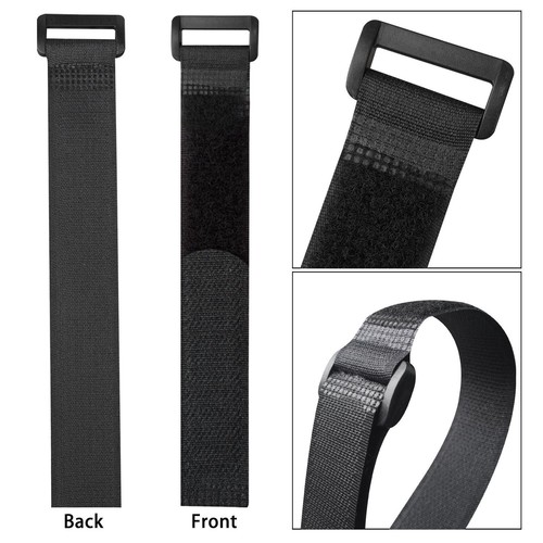 10x Nylon Self Adhesive Hook Loop Cable Ties Fastener Strap Cord Organizer 50cm