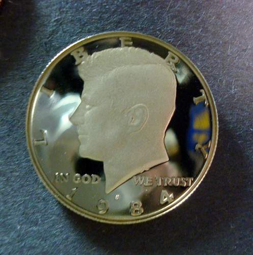 A#1 1984-S GEM PROOF KENNEDY HALF DOLLAR ULTRA CAMEO SUPER CLEAN DEEP MIRRORS