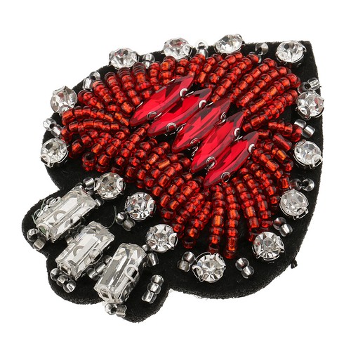 3 Pcs Écusson Patch Strass Motif Adhesif Strass Thermocollant-e Pour