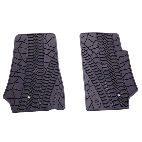 Fit For 07-17 Jeep Wrangler Unlimited 4 Door Rubber Slush Floor Mats All Weather