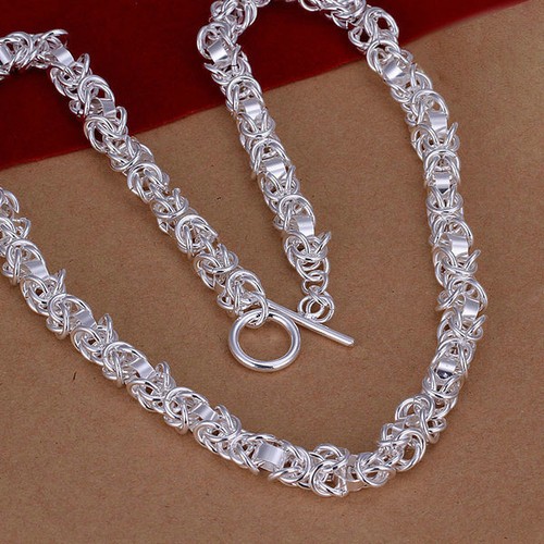 Livraison gratuite wholesale new fashion Sterling Argent 1 beau collier TN051