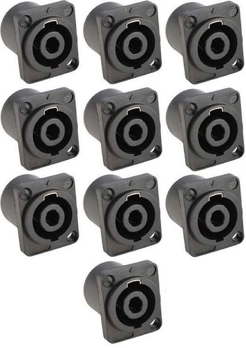 10x Speaker Einbaukupplung SPKN-4-polig Einbaubuchsen Einbaukupplungen NEU