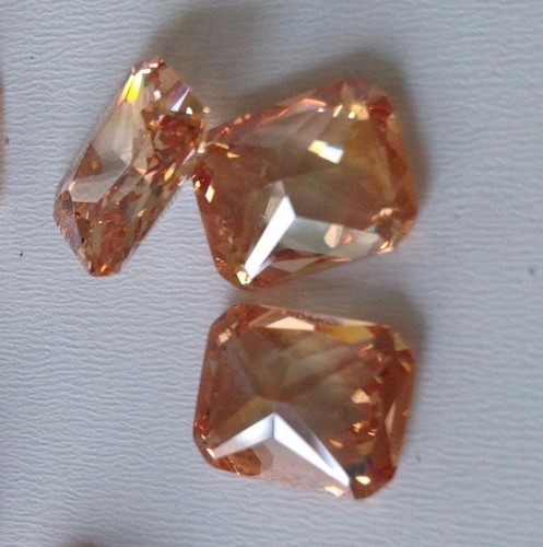 Champagne-Octagon Cubic Zirconia Loose Stones USA 10x12,9x11,5x7,3x5mm CZ AAA
